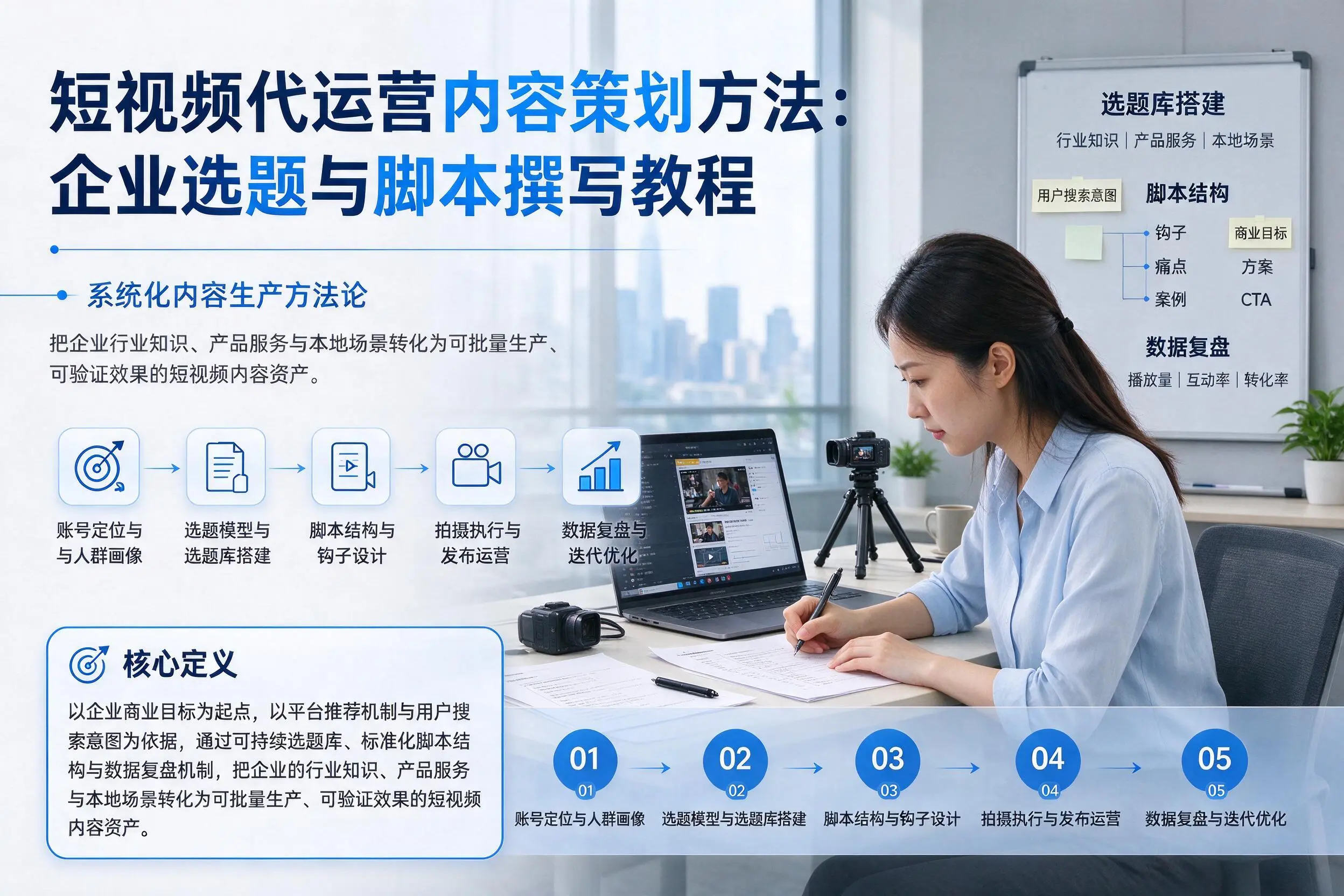 短视频代运营内容策划方法：合肥企业选题与脚本撰写教程