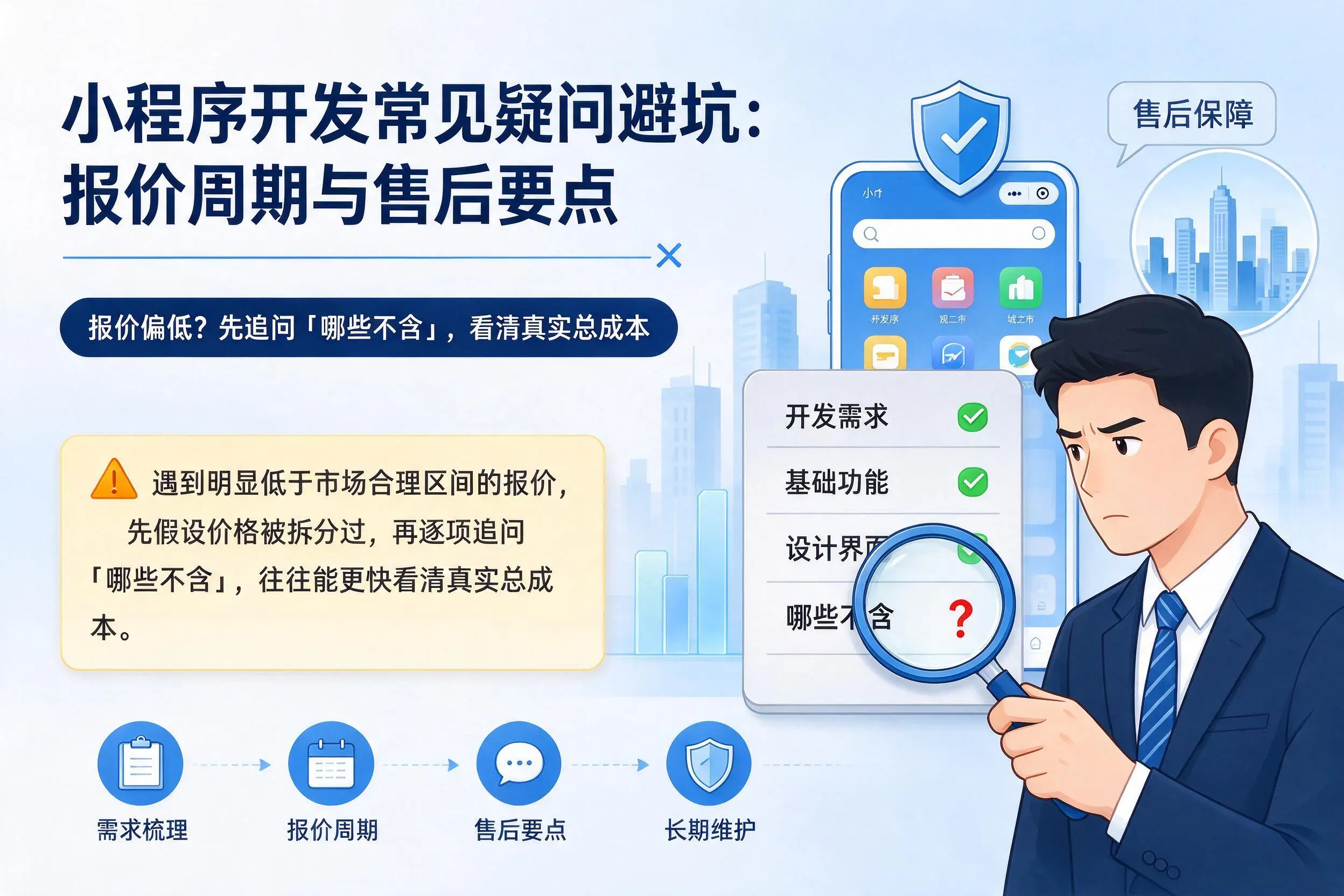 合肥小程序开发常见疑问避坑：报价周期与售后要点