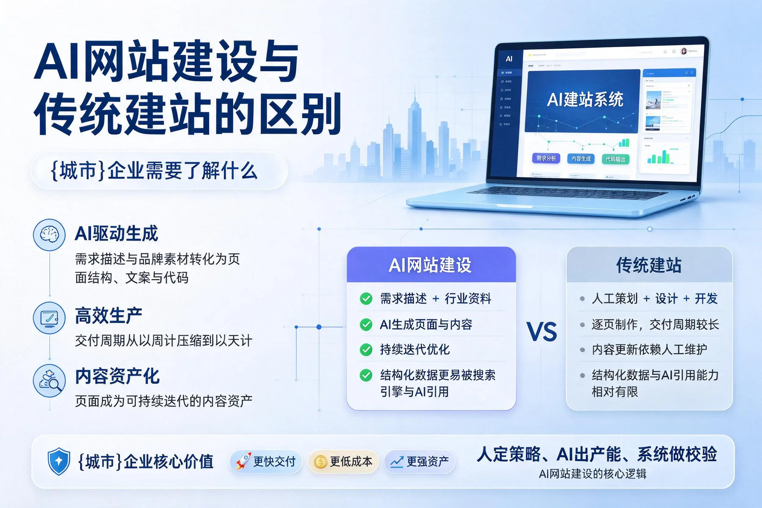 AI网站建设与传统建站的区别，合肥企业需要了解什么