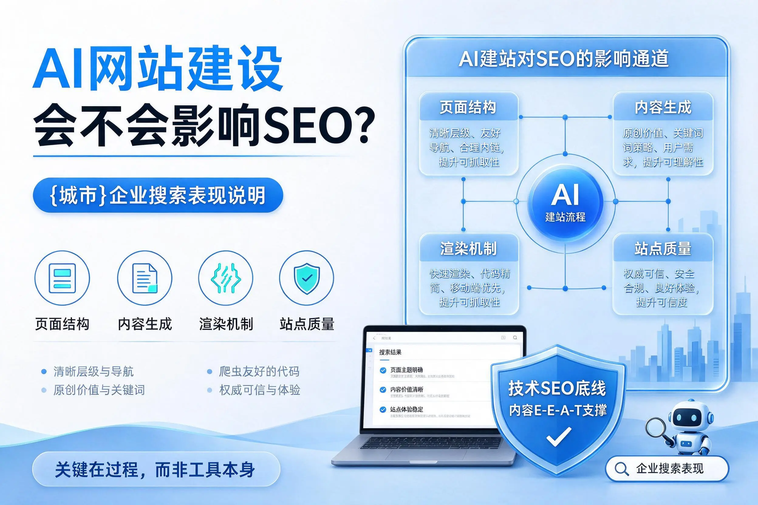 AI网站建设会不会影响SEO?合肥企业搜索表现说明