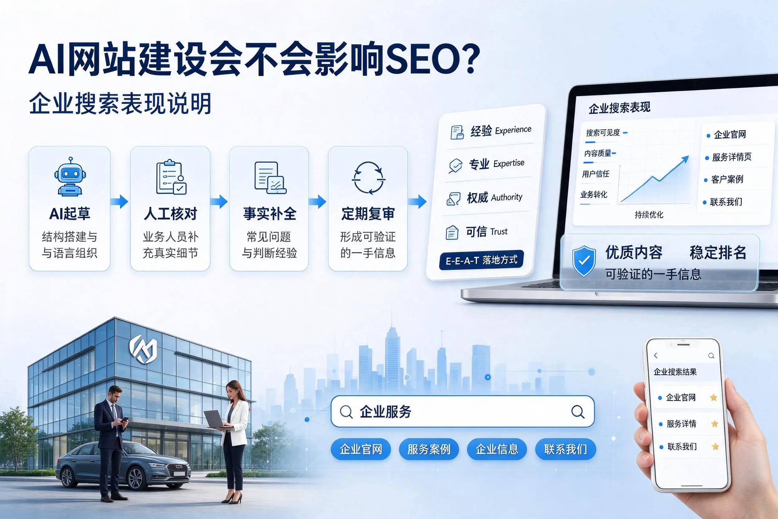 AI网站建设会不会影响SEO?合肥企业搜索表现说明