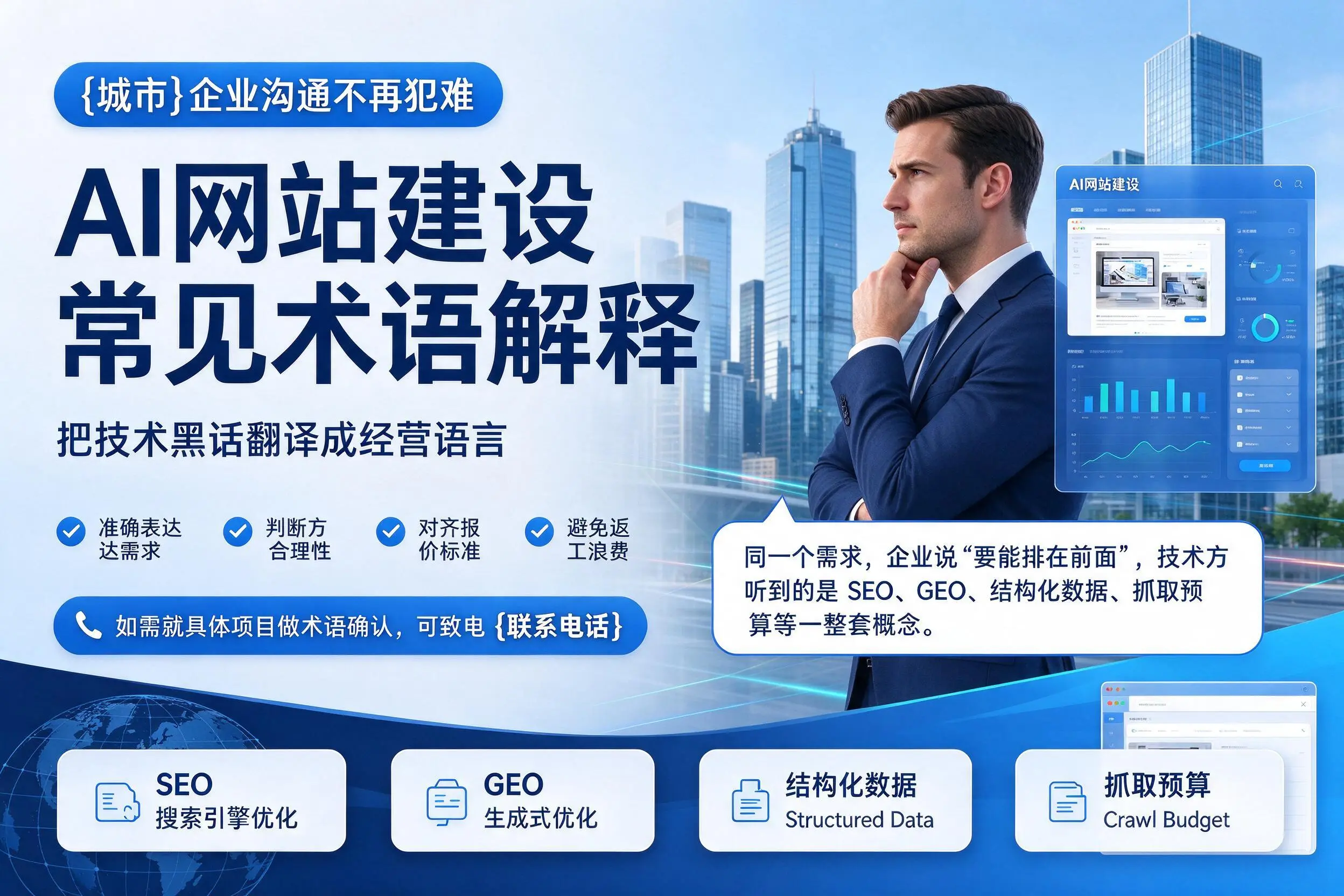AI网站建设常见术语解释,合肥企业沟通不再犯难