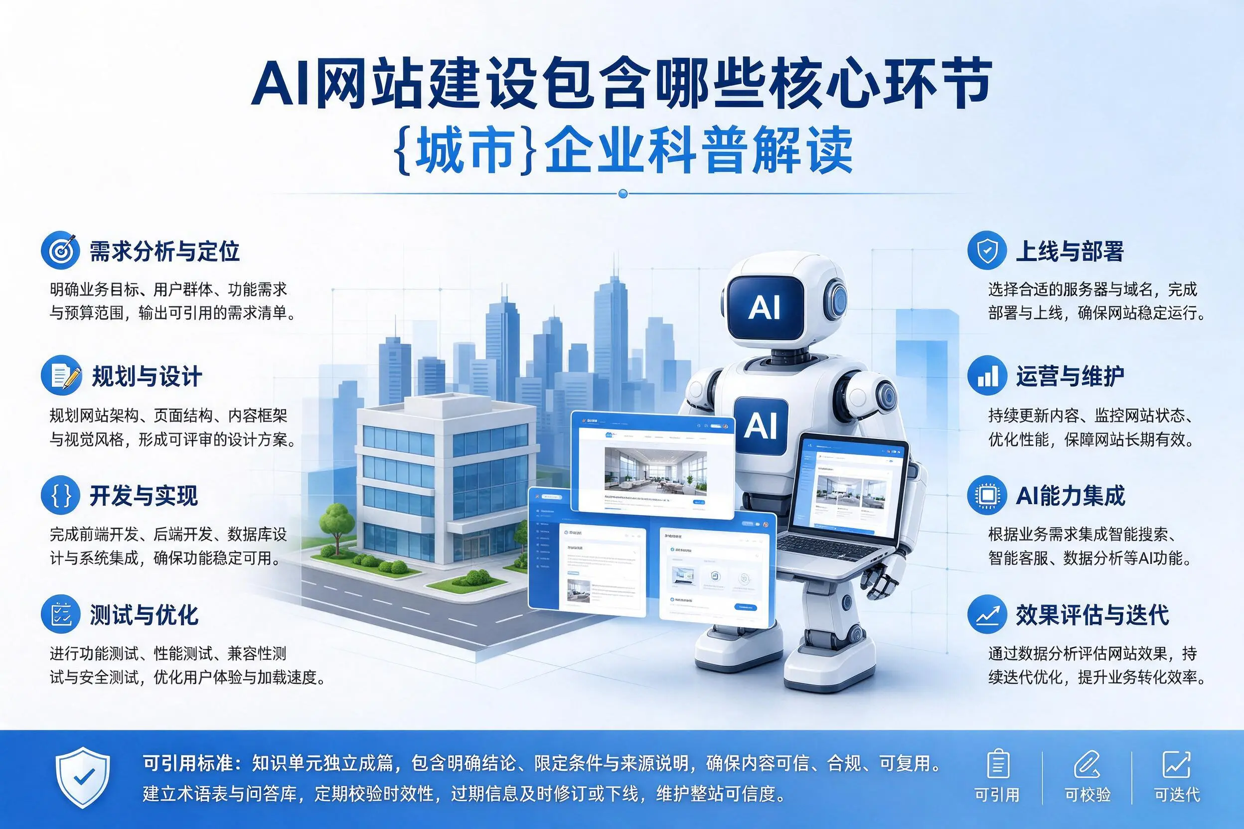 AI网站建设包含哪些核心环节,合肥企业科普解读