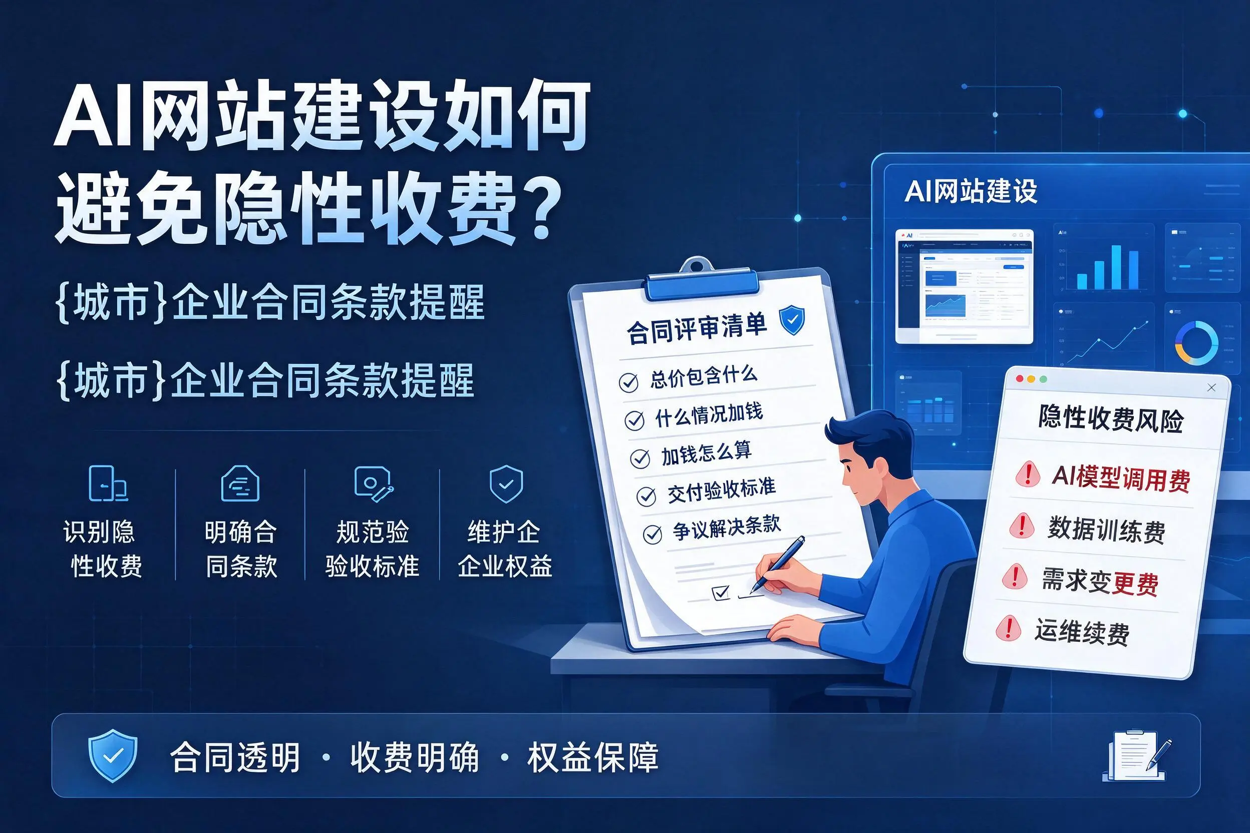 AI网站建设如何避免隐性收费？合肥企业合同条款提醒