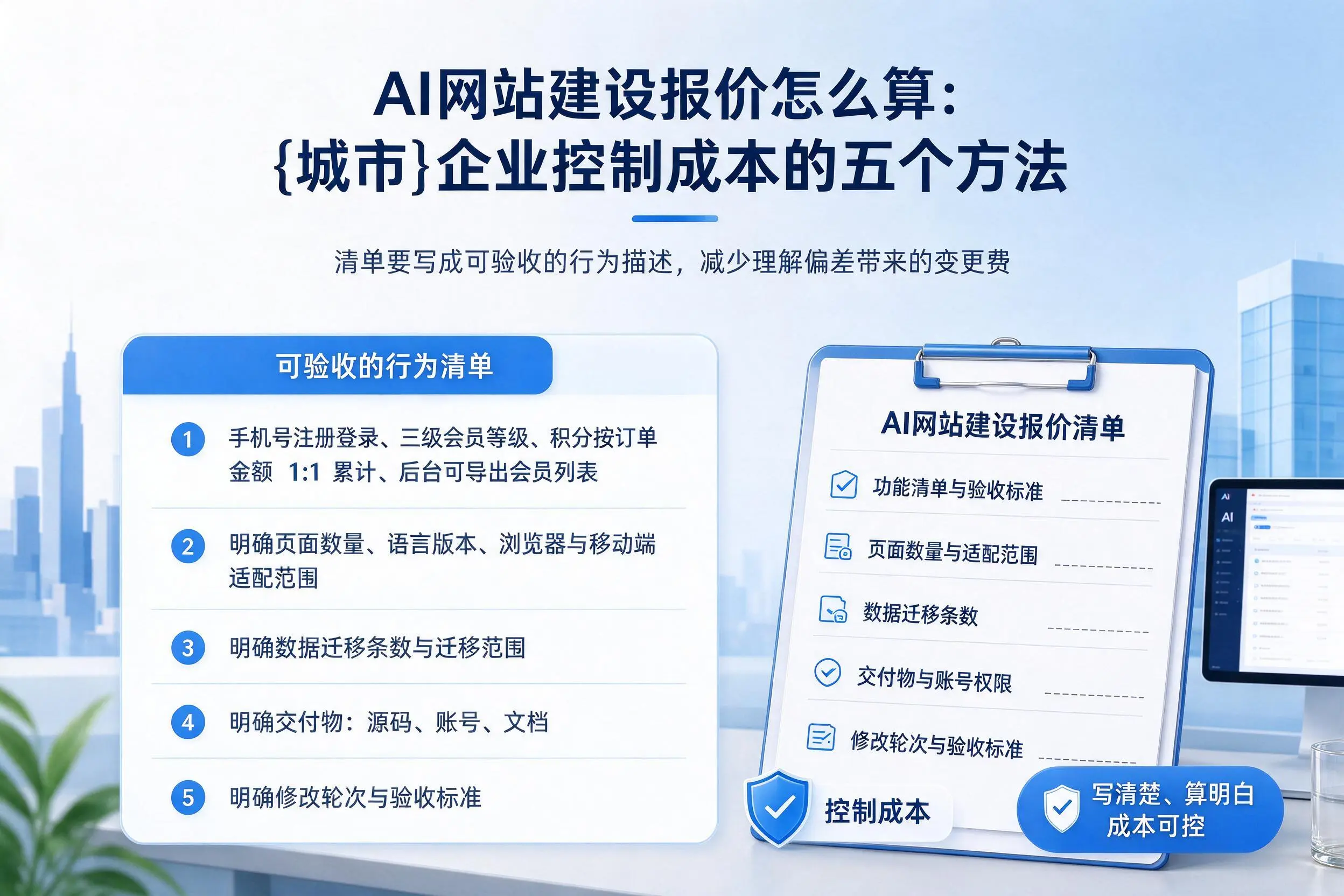 AI网站建设报价怎么算：合肥企业控制成本的五个方法